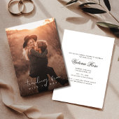 恋しく思素朴To Mrsオーバーレイ写真ブライダルシャワー 招待状