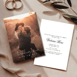 恋しく思素朴To Mrsオーバーレイ写真ブライダルシャワー 招待状