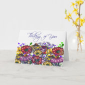 恋しく思考えテーラー カード (黄色い花)