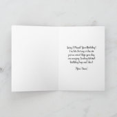 恋しく思誕生日猫写真あいさつ カード (内部)