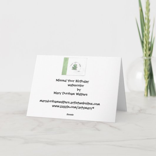 恋しく思誕生日 カード (裏面)