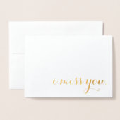 恋しく思金ゴールド 箔カード (封筒付き正面)