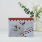 恋しく思雪だるまCC0378バレンタイン葉書 シーズンポストカード (スタンド正面)