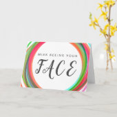 恋しく思顔カラフルリングや輪 カード (黄色い花)