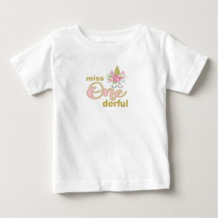 恋しく思1歳のユニコーン ベビーTシャツ