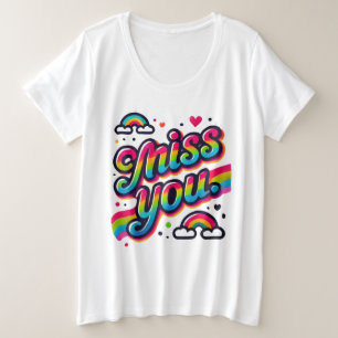 恋しく思 プラスサイズTシャツ