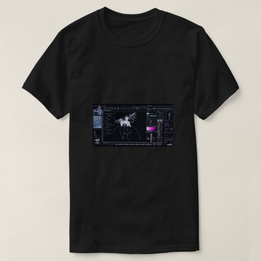 -恋しく思 Anthene 2Dデジタルアートカバー – Grimes Tシャツ (デザイン正面)