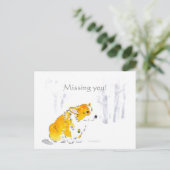 '恋しく思 You Corgiはがき ポストカード (スタンド正面)