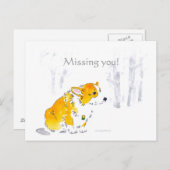 '恋しく思 You Corgiはがき ポストカード (正面/裏面)