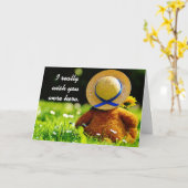 '恋しく思 You Cute Critter カード (黄色い花)