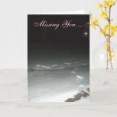 '恋しく思 You Night Snow Greeting Card カード (黄色い花)