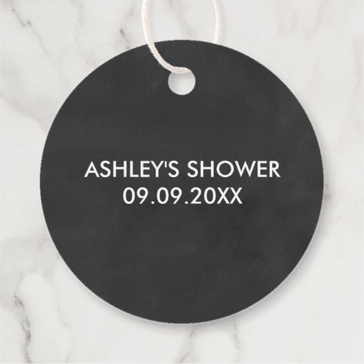 恋しく思Chalkboardのミセス・ブライダルシャワー・ギフト・ラベル フェイバータグ (裏面)
