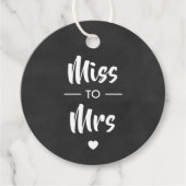 恋しく思Chalkboardのミセス・ブライダルシャワー・ギフト・ラベル フェイバータグ (正面)