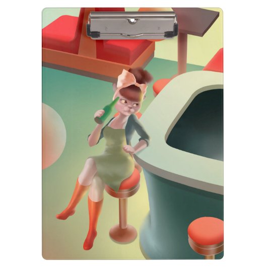 恋しく思Meow – 深夜バーシリーズ クリップボード (正面)