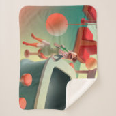 恋しく思Meow – 深夜バーシリーズ シェルパブランケット (正面)