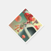 恋しく思Meow – 深夜バーシリーズ スタンダードカクテルナプキン (角)