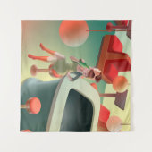 恋しく思Meow – 深夜バーシリーズ タペストリー (正面(横))