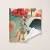 恋しく思Meow – 深夜バーシリーズ バスタオルセット (ウォッシュタオル)