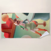 恋しく思Meow – 深夜バーシリーズ ビーチタオル (正面)