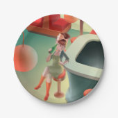 恋しく思Meow – 深夜バーシリーズ ペーパープレート (正面)