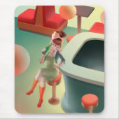 恋しく思Meow – 深夜バーシリーズ マウスパッド (正面)