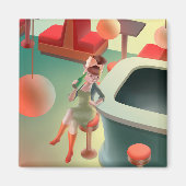 恋しく思Meow – 深夜バーシリーズ マグネット (正面)