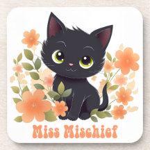 恋しく思Mischief Black Kittenかわいいチビ（小さくかわいく書いた感じ）