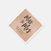 恋しく思Mrs Terracotta書道ブライダルシャワー スタンダードカクテルナプキン (角)