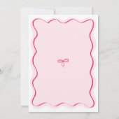 恋しく思MrsPink Bow波形モダンブライダルシャワー 招待状 (裏面)