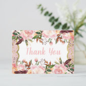 恋しく思ONEderful誕生日サンキューカード、Boho、金ゴールド サンキューカード (スタンド正面)