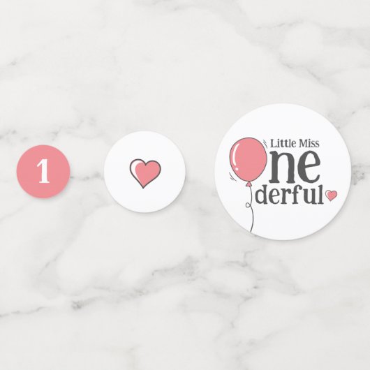 恋しく思Onederful誕生日ピンクカスタム コンフェッティ (正面)