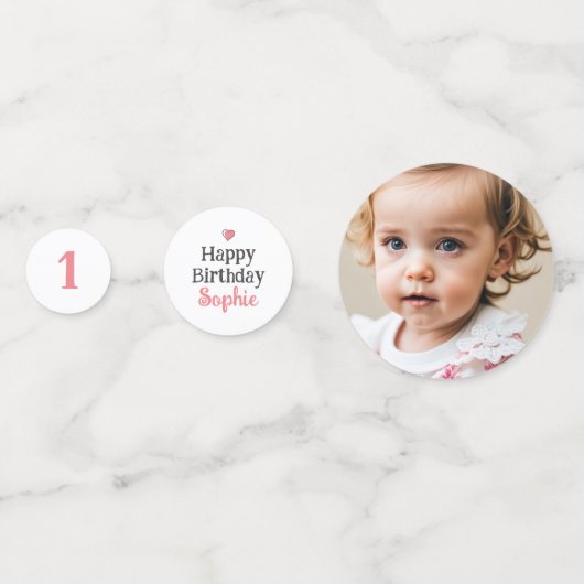 恋しく思Onederful誕生日ピンクカスタム コンフェッティ (裏面)