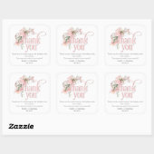 恋しく思Onederful 1th誕生日グディーバッグ感謝してい you スクエアシール (シート)