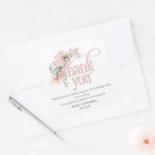 恋しく思Onederful 1th誕生日グディーバッグ感謝してい you スクエアシール (封筒)