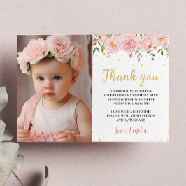 恋しく思Onederful Birthday Party写真サンキューカード サンキューカード