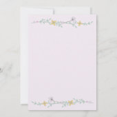 恋しく思Onederful Cute Fairy Garden Girl第1誕生日 招待状 (裏面)