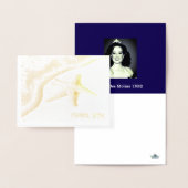 恋しく思Pageantカスタム Photo Seawate Thank You 箔カード (ディスプレー)