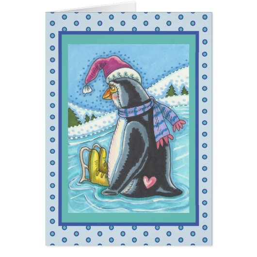 恋しく思s YOU LONELY PENGUIN HOLIDAY GREETING CARD V (正面)
