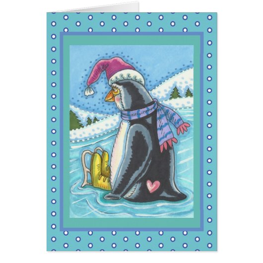 恋しく思s YOU LONELY PENGUIN HOLIDAY GREETING CARD V (正面)