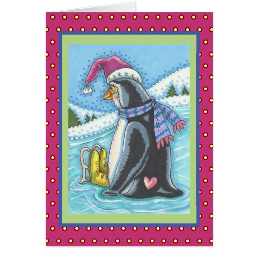 恋しく思s YOU LONELY PENGUIN HOLIDAY GREETING CARD V (正面)