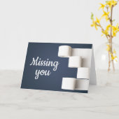 恋しく思s you toilet紙検疫おもしろいcovid カード (黄色い花)