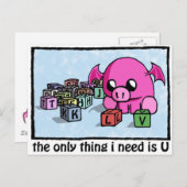 恋しく思u ポストカード (正面/裏面)