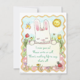 恋しく思You Bunny Greeting Card カード