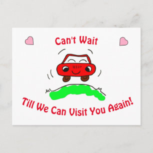 恋しく思You Cartoon Car Visit ポストカード