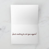 恋しく思You Chocolate Lab on Forest Trailテンプレート カード (内部)