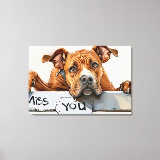 恋しく思You" Dog Canvas Print キャンバスプリント (正面)