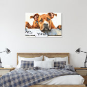 恋しく思You" Dog Canvas Print キャンバスプリント (インサイチュ (寝室))