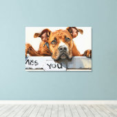 恋しく思You" Dog Canvas Print キャンバスプリント (インサイチュ (ウッドフロア))