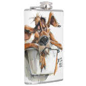 恋しく思You Flask – 愛らしい犬のデザイン フラスク (右)