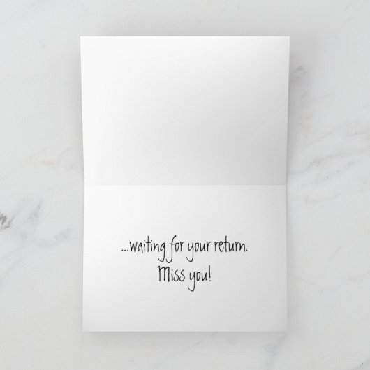 恋しく思You Lizard Sunbathing Add Your Photo カード (内部)